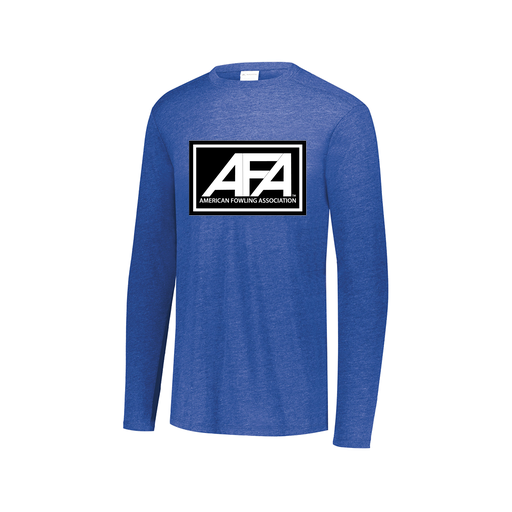 [FTLCUBRY-AXS-LOGO2] Decker Men's Tri-Blend T-Shirt - Long Sleeve (Adult XS, Royal, Logo 2)
