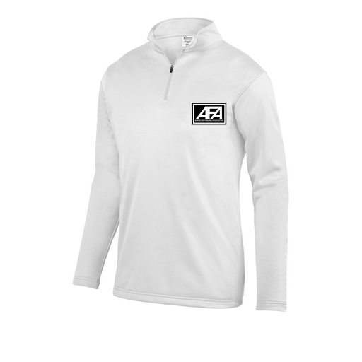 [FOLQFFWH-AS-LOGO2] Decker Men's FlexFleece 1/4 Zip (Adult S, White, Logo 2)