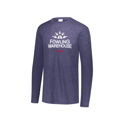 [FTLCUBNV-YS-LOGO1] Decker Youth Tri-Blend T-Shirt - Long Sleeve (Youth S, Navy, Logo 1)