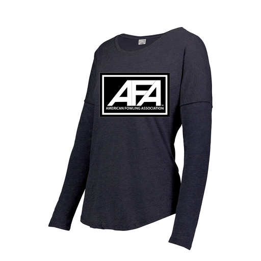 [FTLCUBNV-FAXS-LOGO2] Decker Women's Tri-Blend T-Shirt - Long Sleeve (Female Adult XS, Navy, Logo 2)
