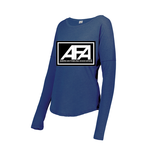 [FTLCUBRY-FAXS-LOGO2] Decker Women's Tri-Blend T-Shirt - Long Sleeve (Female Adult XS, Royal, Logo 2)
